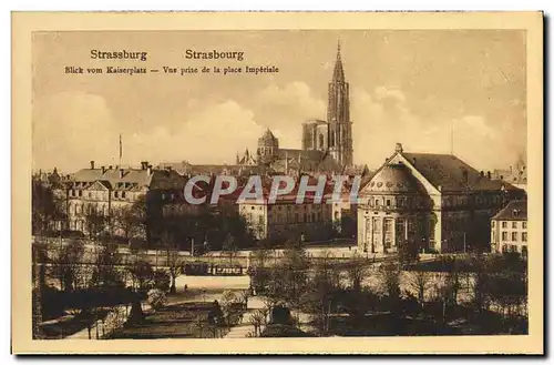 Ansichtskarte AK Strassburg Vue prise de la Place Imperiale