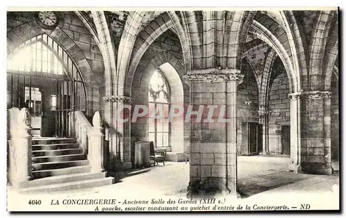 Cartes postales La Conciergerie Ancienne Salle des Gardes Paris