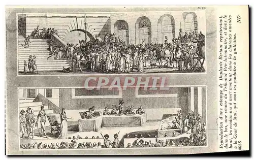 Ansichtskarte AK Paris Reproduction d une estampe de Duplessis Bertaut representant dans le bas une seance du Tri