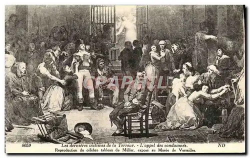Cartes postales Revolution Francaise Les dernieres victimes de la Terreur L appel des condamnes