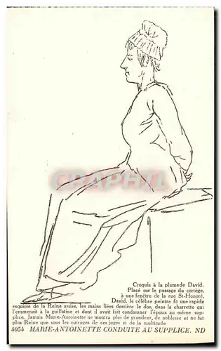 Cartes postales Revolution Francaise Marie Antoinette Conduite au Supplice