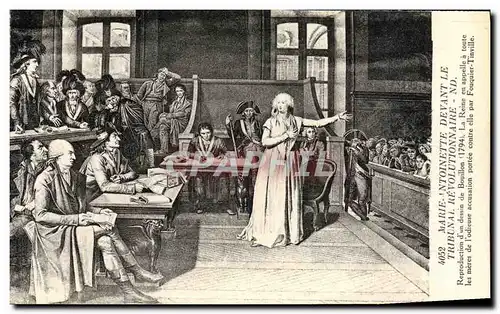 Ansichtskarte AK Revolution Francaise Marie Antoinette Devant le Tribunal Revolutionnaire