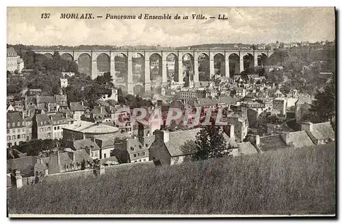 Ansichtskarte AK Morlaix Panorama d Ensemble de la Ville