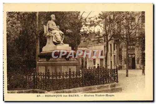 Ansichtskarte AK Besancon les Bains Statue Victor Hugo