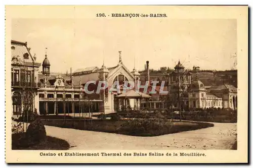 Cartes postales Besancon les Bains Casino et etablissement thermal des bains salins de la Mouillere