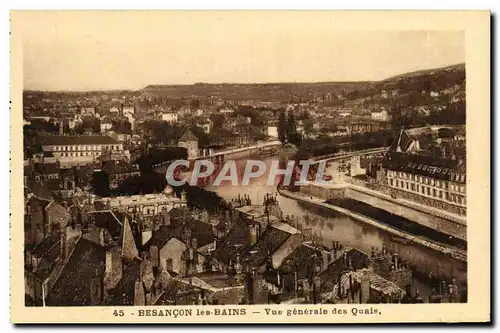 Ansichtskarte AK Besancon les Bains Vue Generale des quais