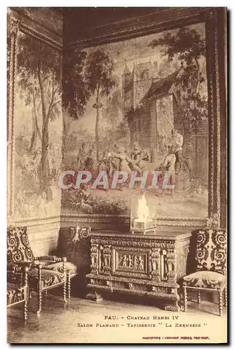 Cartes postales Pau Chateau Henri IV Salon Flamand Tapisserie La kermesse