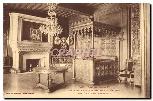 Cartes postales Pau Chateau Chambre a Coucher Des Rois de Navarre dite Chambre Henri IV