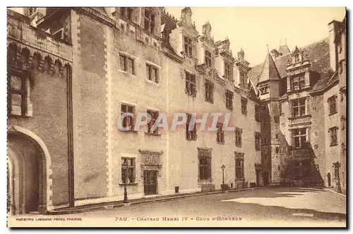 Cartes postales Pau Chateau Henri IV Cour d honneur