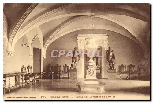 Cartes postales Pau Chateau Henri IV Salle Des officiers de service