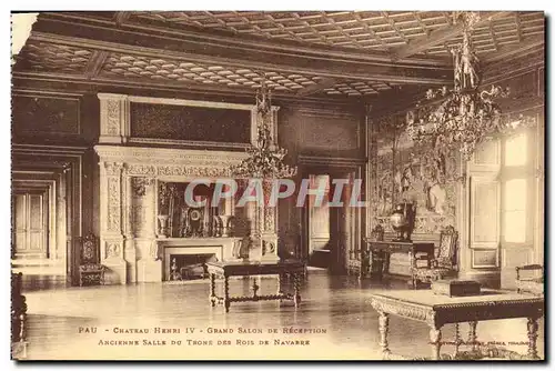 Ansichtskarte AK Pau Chateau Henri IV Grand salon de reception Ancienne salle du trone des rois de Navarre