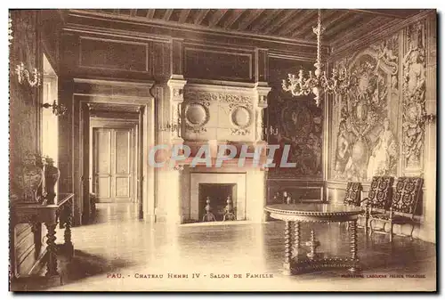 Cartes postales Pau Chateau Henri IV Salon De Famille