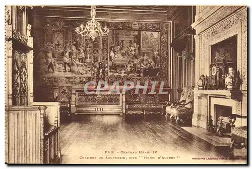 Ansichtskarte AK Pau Chateau Henri IV Chambre de souverain dite Henri d Albert