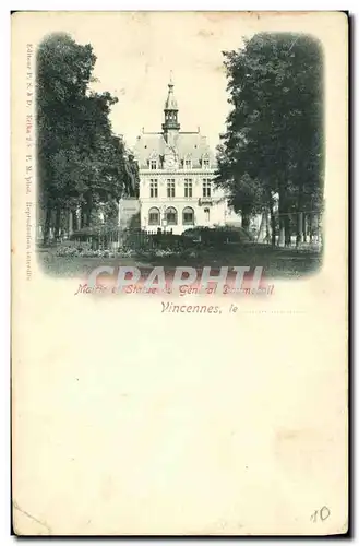 Cartes postales Vincennes Mairie et statue du general Daumesnil