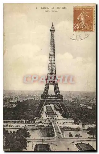 Cartes postales Paris La Tour Eiffel et la Seine