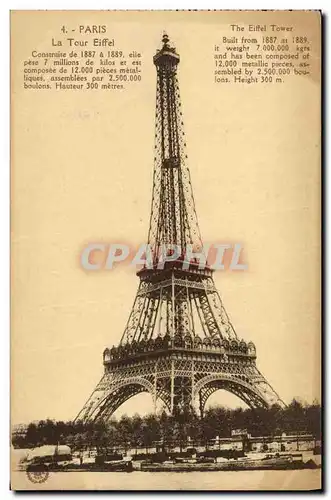 Cartes postales Paris La Tour Eiffel