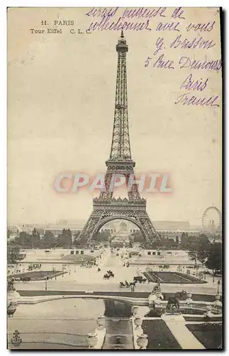 Cartes postales Paris Tour Eiffel