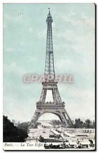 Cartes postales Paris Tour Eiffel Vue du Trocadero