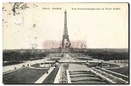 Cartes postales Paris La Tour Eiffel Vue Panoramique sur la