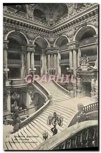 Cartes postales Paris Opera Escalier d honneur