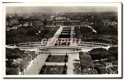 Moderne Karte Paris Les jardins du Champ de Mars et l Ecole Militaire