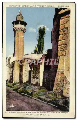 Cartes postales Paris Exposition Colonale Internationale 1931 Section tunisienne Vue prise du minaret du vieux p