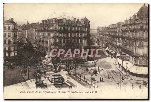 Ansichtskarte AK Paris Place de la Republique et Rue President Carnot Pharmacie Lyonnaise