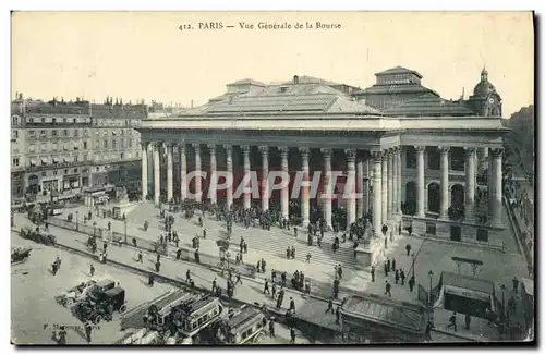 Cartes postales Paris Vue Generale de la Bourse