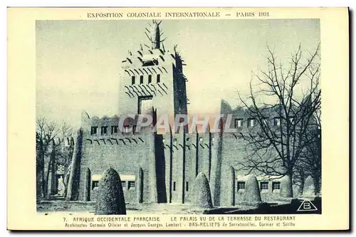Ansichtskarte AK Paris Exposttion Colonlale Internationale 1931 Afrique occidentale Francaise Le palais vu de la
