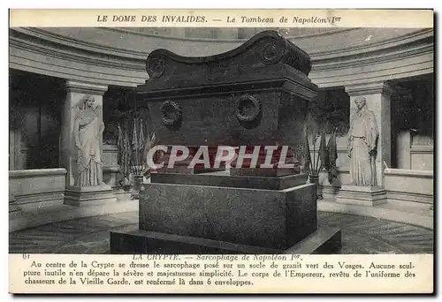 Cartes postales Paris Le Dome Des Invalides Le Tombeau de Napoleon 1er