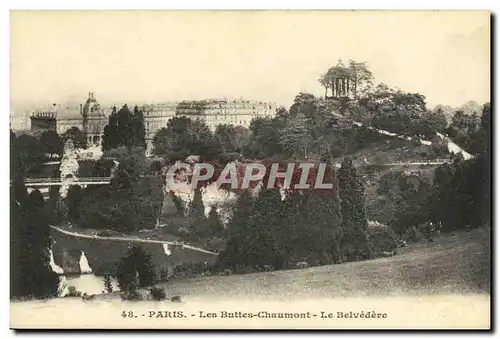 Ansichtskarte AK Paris Les Buttes Chaumont Le Belvedere