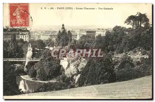 Ansichtskarte AK Paris Les Buttes Chaumont Vue generale