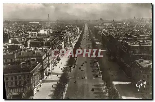 Cartes postales moderne Paris L Avenue des Champs Elysees vu de l arc de triomphe de l Etoile