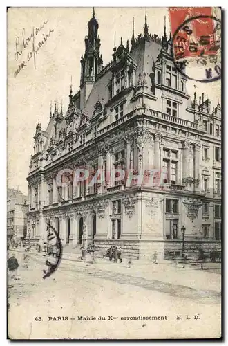 Cartes postales Paris Mairie du 10eme