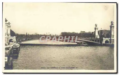 Cartes postales Paris Vue generale du Pont Alexandre III