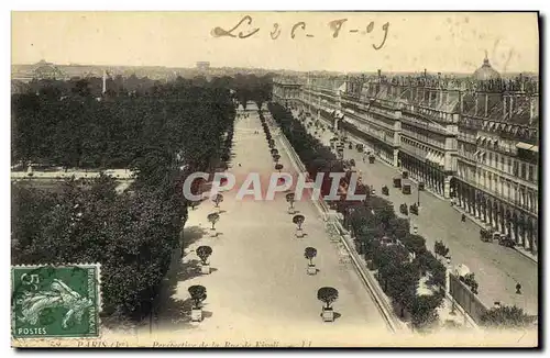 Cartes postales Paris perspective de la rue de Rivoli