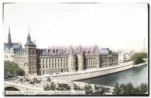 Cartes postales Paris Bon Marche palais de justice