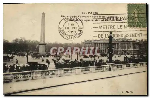 Cartes postales Paris Place de la Concorde Cote Crillon