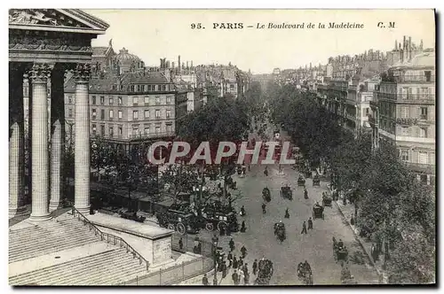 Cartes postales Paris Le Boulevard de la Madeleine