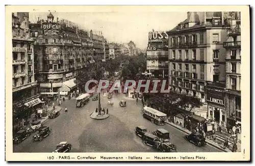 Cartes postales Paris Carrefour Haussmann Italiens