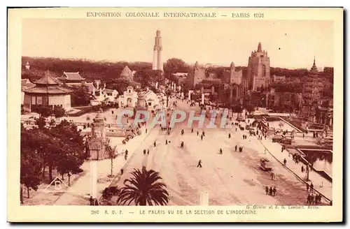 Ansichtskarte AK Paris Exposition Coloniale Internationale AOF Le palais vu de la section de l Indochine