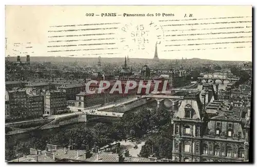 Cartes postales Paris Panorama des 10 ponts