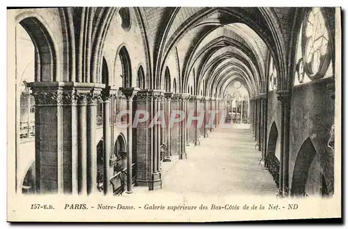 Cartes postales Paris Notre Dame Galere Superieure des Bas Cote de la nef