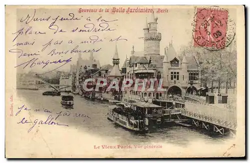 Cartes postales Paris Le Vieux Paris Vue Generale Belle Jardiniere Bateaux