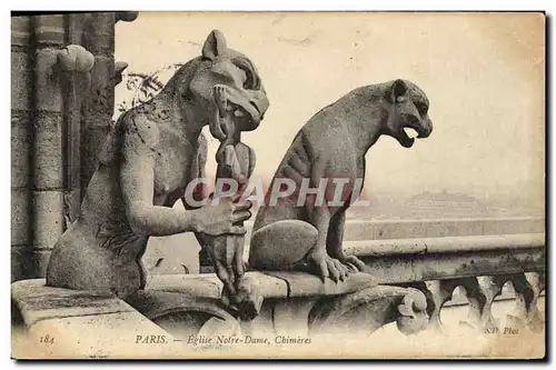 Ansichtskarte AK Paris Eglise Notre Dame Chimeres