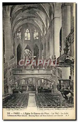 Ansichtskarte AK Paris L Eglise St Etienne du Mont La Nef Le jube