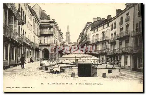 Ansichtskarte AK Plombieres Les Bains Le Bain Romain et L Eglise