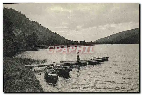 Ansichtskarte AK Gerardmer Coucher de soleil sur le lac