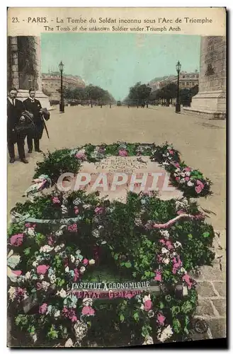 Ansichtskarte AK Paris La Tombe du Soldat Inconnu Sous L Arc de Triomphe Militaria