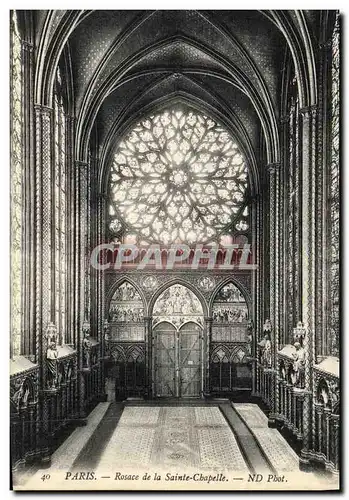 Cartes postales Paris Rosace de la Sainte Chapelle